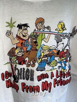 Rare Vintage 1993 Grateful Dead Looney Tunes Parody Weed Shroomy Shirt Band