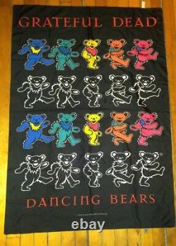Rare Vintage 1994 Grateful Dead Tapestry Dead Bears Made In Italy