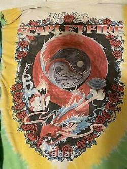 Rare Vintage 90s Grateful Dead Scarlet Fire Longsleeve Band T Shirt Size XL