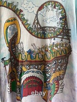 Rare Vintage Grateful Dead 1993 Tour Band Shirt XL Weed Brockum Liquid Blue