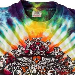 Rare Vintage Grateful Dead 90s Eyes Of The World Tie Dye XL T Shirt Jester Psych