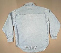 Rare Vintage Grateful Dead SYF Denim Button Up U. S. Blues Steal Your Face LG