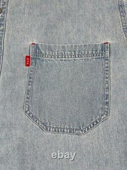 Rare Vintage Grateful Dead SYF Denim Button Up U. S. Blues Steal Your Face LG