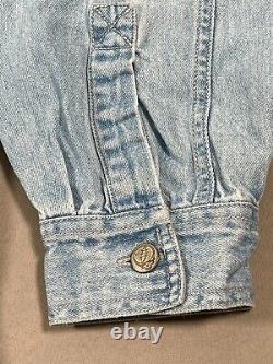 Rare Vintage Grateful Dead SYF Denim Button Up U. S. Blues Steal Your Face LG