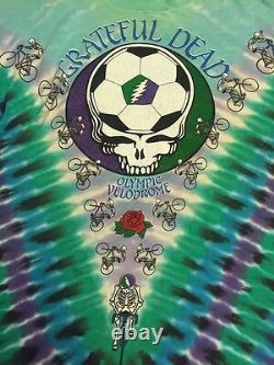 Rare Vintage Grateful Dead Soccer Olympic Velodrome 1990 Tie Dye T-Shirt Size L