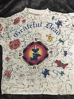 Rare Vintage Grateful Dead Tshirt XL Fair 1991 Brockum GDM Roses Dancing Bears