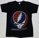 Rare Vintage Shirt-tex Grateful Dead Head Skull Graphic T Shirt 80s Band Black L