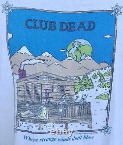 Rare Vtg 1985 GRATEFUL DEAD Men XL White T Shirt Club Dead Strange Winds Hey Now