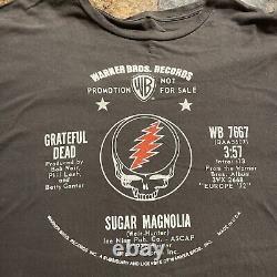 Rare Warner Bros. Grateful Dead Sugar Magnolia Record Vintage Men's T-Shirt XL