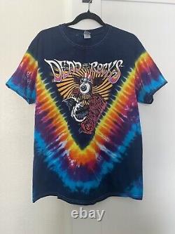 SUPER RARE Dead On The Rocks Tie Dye T-Shirt Bill Kreutzmann Grateful Dead