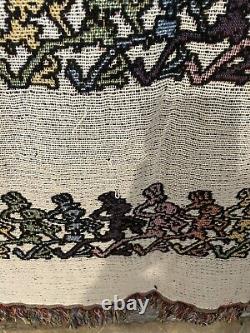 Slowtide Dancing Skeletons Grateful Dead Tapestry Throw Blanket 72x52in. Rare