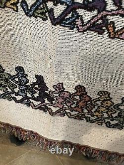 Slowtide Dancing Skeletons Grateful Dead Tapestry Throw Blanket 72x52in. Rare