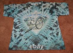 Super rare 1993 Greg Speirs Skeleton Thrasher XL Grateful Dead tie dye tee shirt