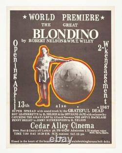 THE GREAT BLONDINO Rare Film Poster, Soundtrack by the Grateful Dead, 1967
