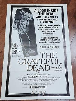 The GRATEFUL DEAD MOVIE 1977 Original Release 27 x 41 Movie Poster RARE