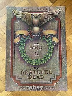 The Who & Grateful Dead Poster FIRST PRINTING1976 Oakland Garris AOR 4.43 RARE