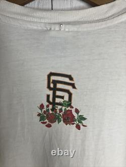 ULTRA RARE Grateful Dead VINTAGE 1995 San Francisco Giants M Men's White Shirt