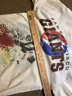 ULTRA RARE Grateful Dead VINTAGE 1995 San Francisco Giants M Men's White Shirt