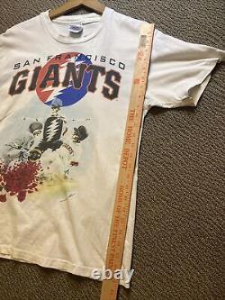 ULTRA RARE Grateful Dead VINTAGE 1995 San Francisco Giants M Men's White Shirt