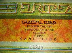 Ultra Rare GRATEFUL DEAD EUROPEAN TOUR EGYPT 1978 CONCERT POSTER by Alton Kelley