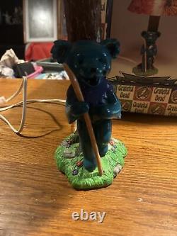 Ultra Rare Grateful Dead Lamp Bear With A Walking Stick With The Original Box