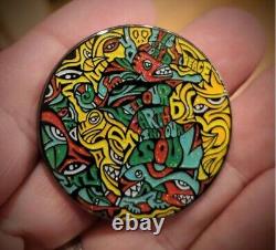 VERY RARE Danny Steinman Grateful Dead EYES OF THE WORLD Rasta Variant Pin