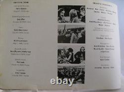 VERY RARE! Grateful Dead European London concert program 1972 BOOK OF THE DEAD