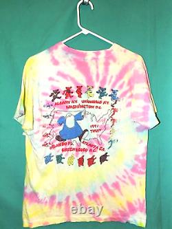 VERY RARE! VINTAGE 1991 GRATEFUL DEAD TOUR SHIRT, PASTEL TIE DYE, BIG Sz M-SHORT