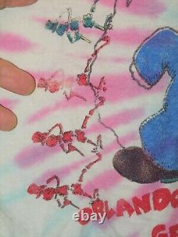 VERY RARE! VINTAGE 1991 GRATEFUL DEAD TOUR SHIRT, PASTEL TIE DYE, BIG Sz M-SHORT