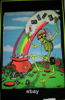 VINTAGE BLACKLIGHT POSTER Relix Rainbow (Grateful Dead) Cassette Tape RARE Jam