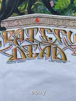 VTG 1989 Grateful Dead Save Rainforest Black Panther Rare Long Sleeve Shirt XL