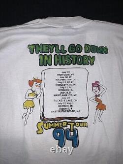 VTG 1994 GRATEFUL DEAD Parking Lot Tee Concert Tour T-shirt RARE 90s Flinstones