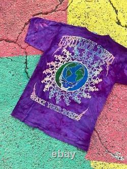 VTG 1994 Grateful Dead Rare Shake Your Bones Purple Tie Dye Graphic Shirt USA L