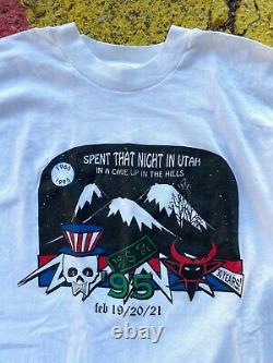 VTG 1995 Grateful Dead 30th Anniversary Spent that Night in Utah Lot Tee Rare XL
