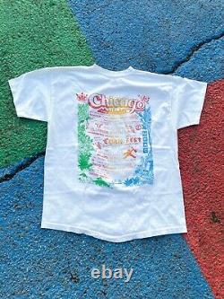 VTG 1995 Jerry Garcia RIP Tribute Chicago Weed Fest Graphic Shirt Rare USA XL