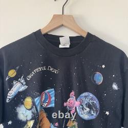 VTG 1995 NOS Grateful Dead Standing On The Moon Shirt Space Large Black Rare