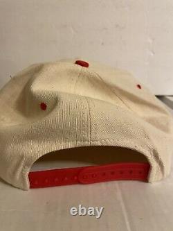 VTG 90s Grateful Dead Band Rare Vintage Snapback Hat Jerry Garcia Bear Sewn Red