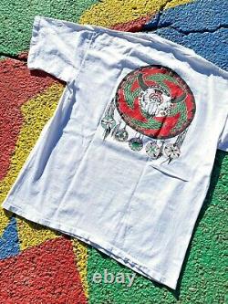 VTG 90s Grateful Dead Rare Native American Indian Headdress Skull Rose Shirt XL