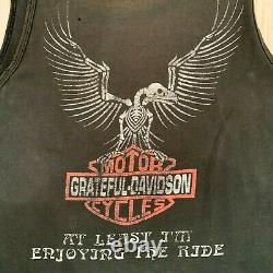 VTG Rare 1990s Grateful Dead Harley Davidson Mens XL Tank Top Made in USA Black