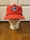 Vtg Rare Otto Cap Red Grateful Dead Steal Your Face Pull Strap Adjustable Hat