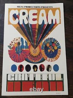Very Rare CREAM Concert Poster 2nd Press with Grateful Dead? VERY CLEAN