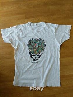 Vintage 1986 RARE Grateful Dead Steal Your Mind White Tshirt SINGLE STITCH