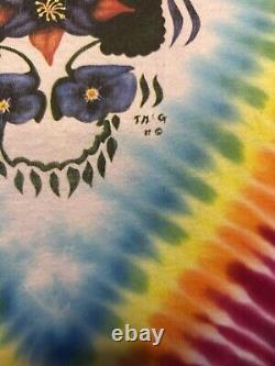 Vintage 1987 Grateful Dead Fall Tour tie-dye Band T Shirt Size XL Rare
