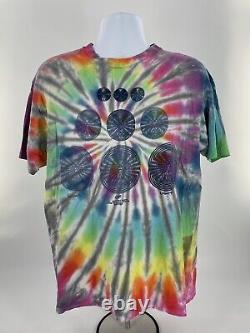 Vintage 1987 Psychedelic Rave Grateful Tie Dye Vitruvian Fractal T Shirt Rare XL