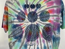 Vintage 1987 Psychedelic Rave Grateful Tie Dye Vitruvian Fractal T Shirt Rare XL