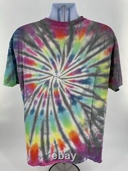 Vintage 1987 Psychedelic Rave Grateful Tie Dye Vitruvian Fractal T Shirt Rare XL