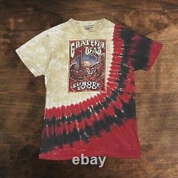 Vintage 1990 Grateful Dead Europe Tour T Shirt Men's Large Liquid Blue Rare