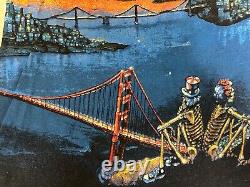 Vintage 1990 Grateful Dead Skeletons Graphic Print T-Shirt Mens L RARE