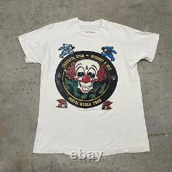 Vintage 1990 Grateful Dead Without A Net World Tour Clown T-shirt Size Medium
