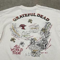 Vintage 1990 Grateful Dead Without A Net World Tour Clown T-shirt Size Medium